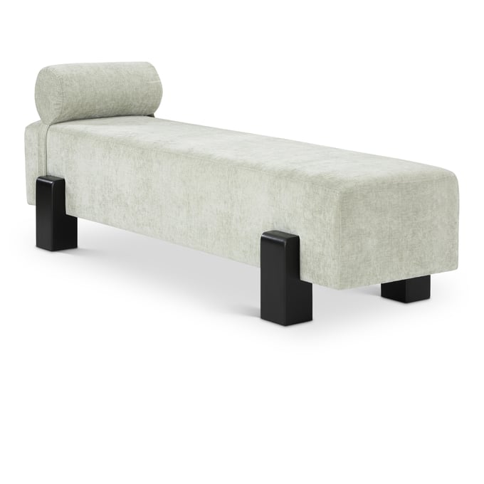 Meridian Furniture Edison Mint Green Chenille Fabric Bench MRD-22012MINT