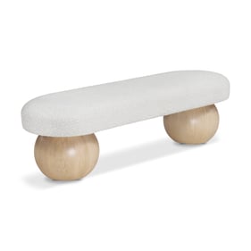 Meridian Furniture Bowie Cream Natural Bench