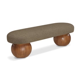 Meridian Furniture Bowie Olive Walnut Bench