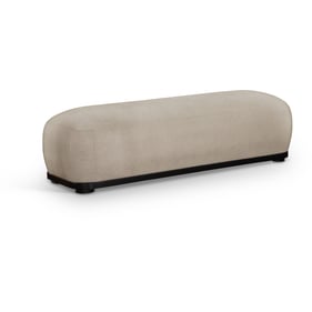 Meridian Furniture Calum Black Beige Fabric Bench