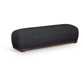 Meridian Furniture Calum Walnut Black Fabric Bench