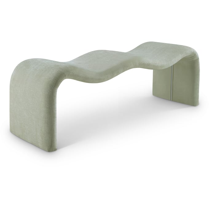 Meridian Furniture Willow Mint Chenille Fabric Bench MRD-22098MINT