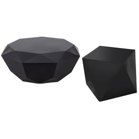 Meridian Furniture Gemma Matte Black 3pc Coffee Table Set