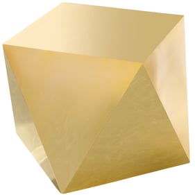 Design Edge Petersham  Gold Stainless Steel End Table