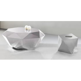 Meridian Furniture Gemma Silver 3pc Coffee Table Set