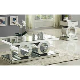 Design Edge Tomerong  Mirrored 3pc Coffee Table Set