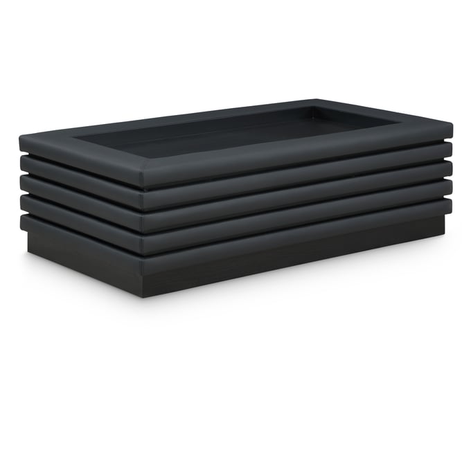 Meridian Furniture Rory Black Leather Coffee Table MRD-230BLACK-CT