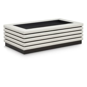 Meridian Furniture Rory Cream Leather Black Coffee Table