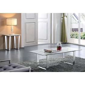 Meridian Furniture Carlton Chrome 3pc Coffee Table Set