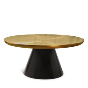 Meridian Furniture Martini Brushed Gold Matte Black Coffee Table