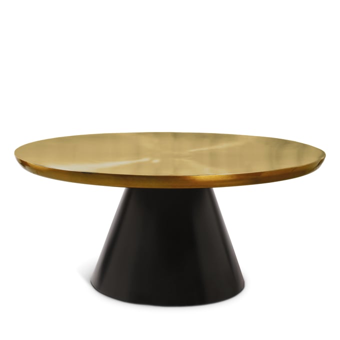 Meridian Furniture Martini Brushed Gold Matte Black Coffee Table MRD-240-C