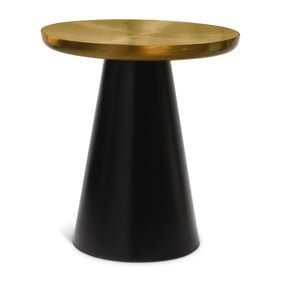 Meridian Furniture Martini Brushed Gold Matte Black End Table