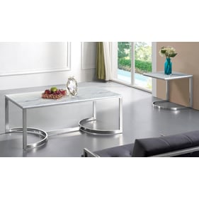 Meridian Furniture Copley Chrome 3pc Coffee Table Set