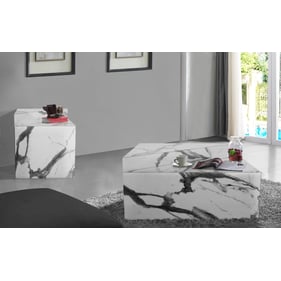 Meridian Furniture Aritzia White 3pc Coffee Table Set