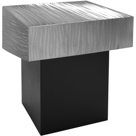 Meridian Furniture Palladium Silver End Table