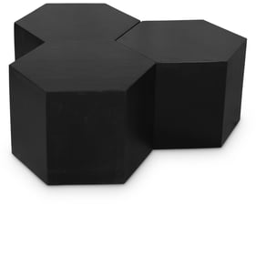 Meridian Furniture Eternal Black 3pc Coffee Table