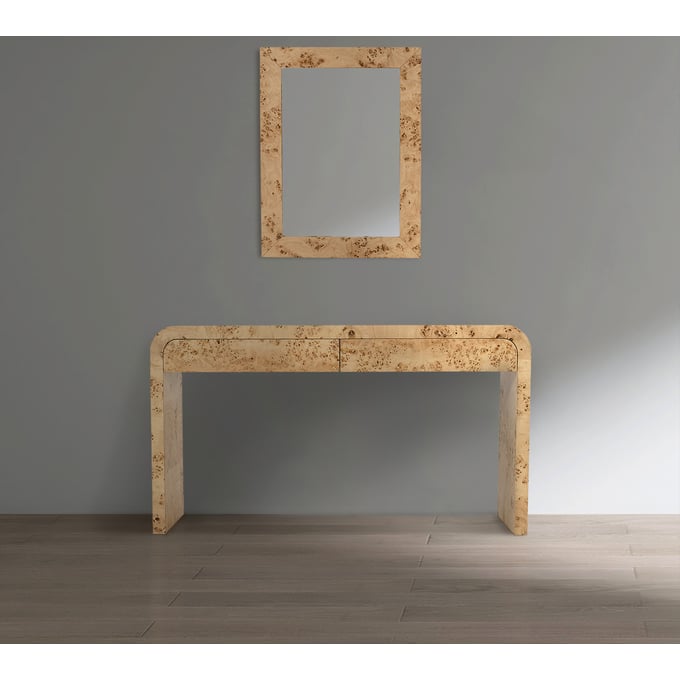 Meridian Furniture Cresthill Natural Ash Console and Mirror MRD-269-S-CON-MIR