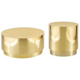 Meridian Furniture Jazzy Gold 3pc Coffee Table Set