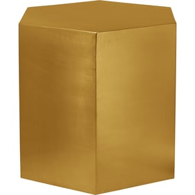 Meridian Furniture Hexagon Brushed Gold End Table