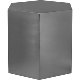 Meridian Furniture Hexagon Brushed Chrome End Table