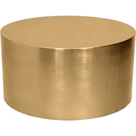 Meridian Furniture Cylinder Brushed Gold Coffee Table