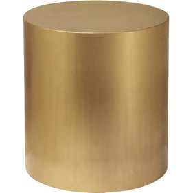 Meridian Furniture Cylinder Brushed Gold End Table