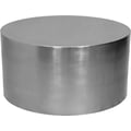 Cylinder Brushed Chrome Coffee Table