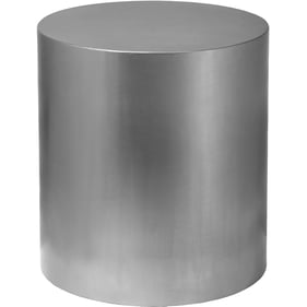 Meridian Furniture Cylinder Brushed Chrome End Table