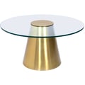 Glassimo Brushed Gold Coffee Table