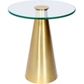 Glassimo Brushed Gold End Table