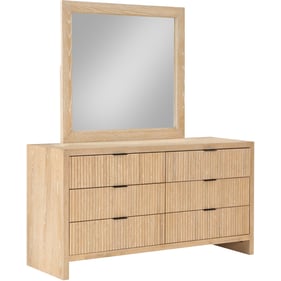 Meridian Furniture Fairfax Natural Dresser and Mirror