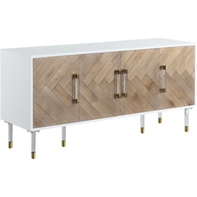 Meridian Furniture Jive White Lacquer Sideboard Buffet