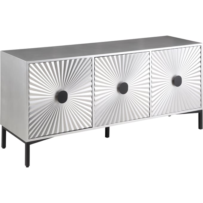 Meridian Furniture Glitz Antique Silver Sideboard Buffet MRD-323