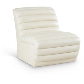 Meridian Furniture Vega Cream Vegan Leather Accent Chair