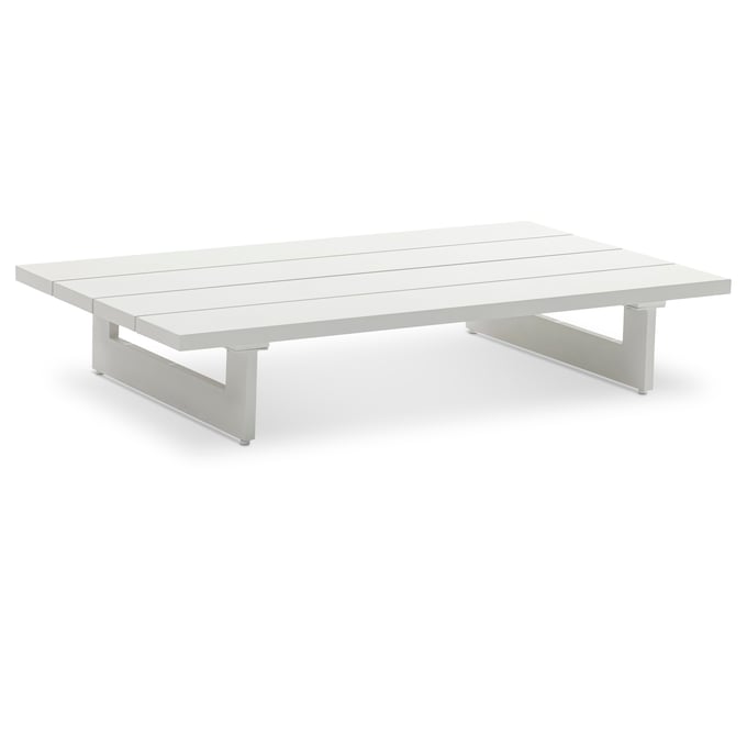 Meridian Furniture Maldives White Outdoor Patio Coffee Table MRD-337-CT