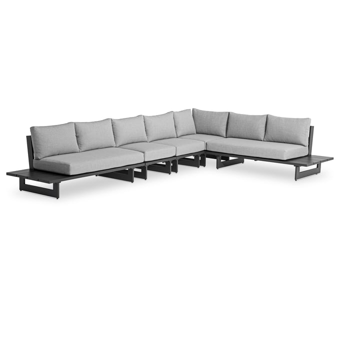 Meridian Furniture Maldives Grey Fabric Outdoor Modular 5pc Sectional MRD-338GREY-SEC2B