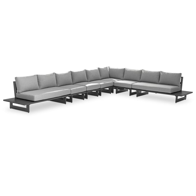 Meridian Furniture Maldives Grey Fabric Outdoor 7pc Modular Sectional MRD-338GREY-SEC4A