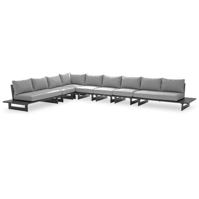 Meridian Furniture Maldives Grey Fabric Outdoor Modular 7pc Sectional MRD-338GREY-SEC4B