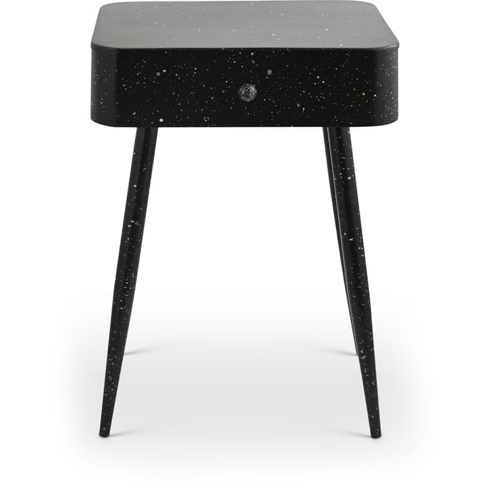 Meridian Furniture Rylan Black Terrazzo Night Stand MRD-342BLACK