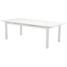 Meridian Furniture Maldives White Outdoor Patio Dining Table