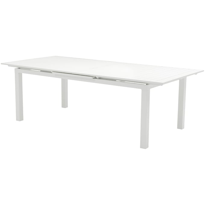 Meridian Furniture Maldives White Outdoor Patio Dining Table MRD-343WHITE-T