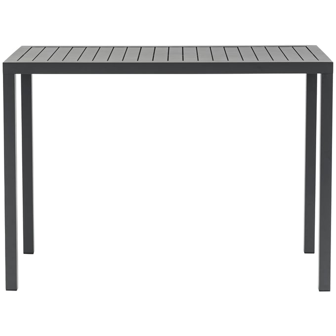 Meridian Furniture Maldives Grey Outdoor Patio Rectangle Bar Table MRD-344GREY-T