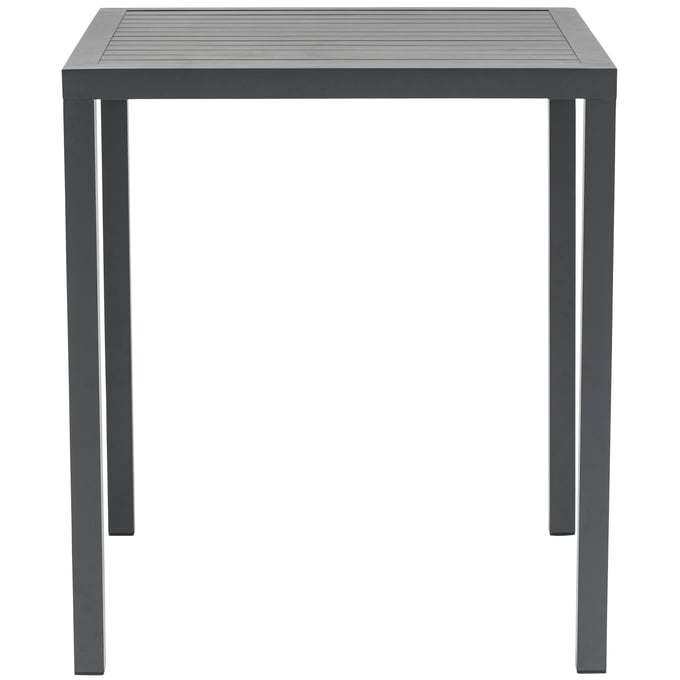 Meridian Furniture Maldives Grey Outdoor Patio Square Bar Table MRD-345GREY-T