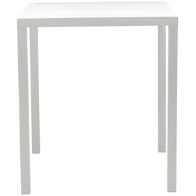 Meridian Furniture Maldives White Outdoor Patio Square Bar Table