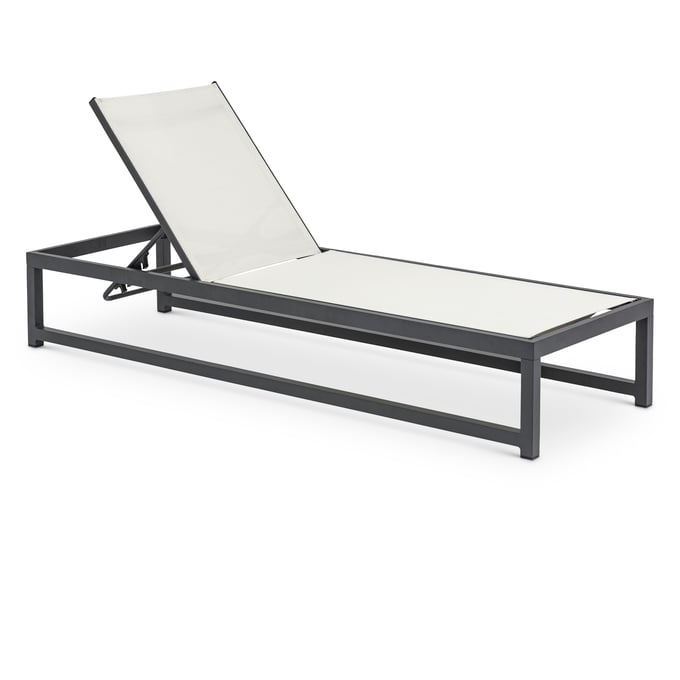 Meridian Furniture Maldives Cream Grey Outdoor Patio Adjustable Sun Chaise Lounge Chair MRD-348CREAM