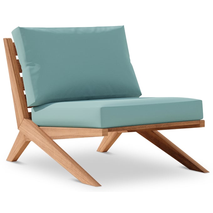 Meridian Furniture Tahiti Blue Natural Outdoor Chair MRD-351SEABLUE-C