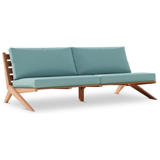 Meridian Furniture Tahiti Blue Natural Outdoor Sofa MRD-351SEABLUE-S