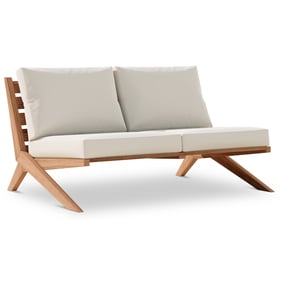 Meridian Furniture Tahiti Off White Natural Outdoor Loveseat