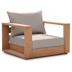 Meridian Furniture Tulum Grey Natural Outdoor Chair