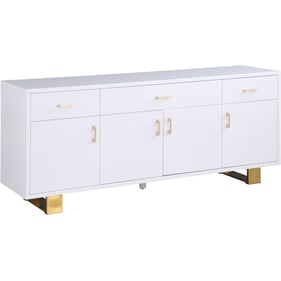 Meridian Furniture Excel White Gold Sideboard Buffet